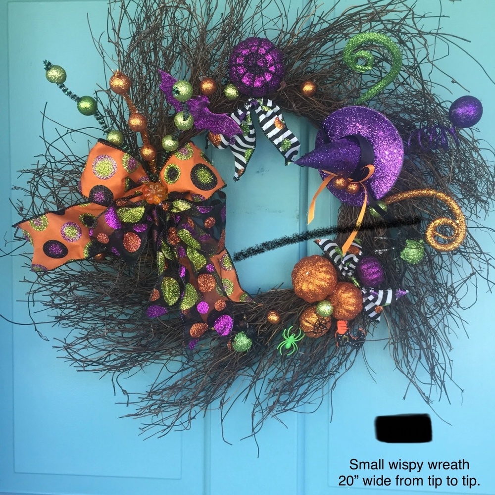 Fun, colorful, Halloween wreath.